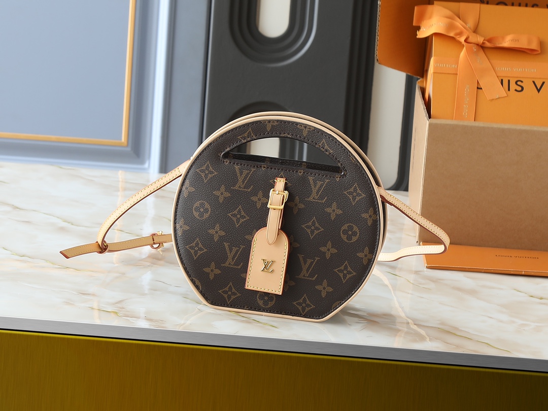 LV Classic Handbag Monogram Canvas Model M24583 Crossbody Strap Designer